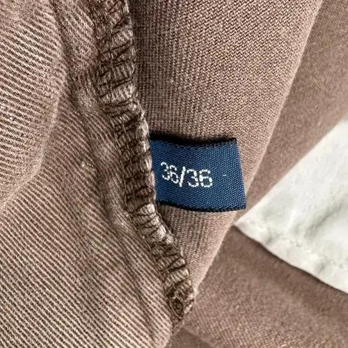 폴로 페이디드 브라운 투턱 치노 팬츠 4