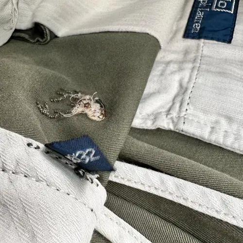 폴로 디어 자수 카키 치노 팬프 8