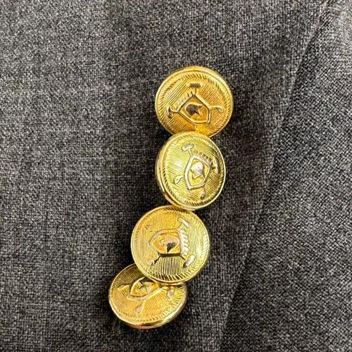 폴로 골드 버튼 그레이 블레이저 4