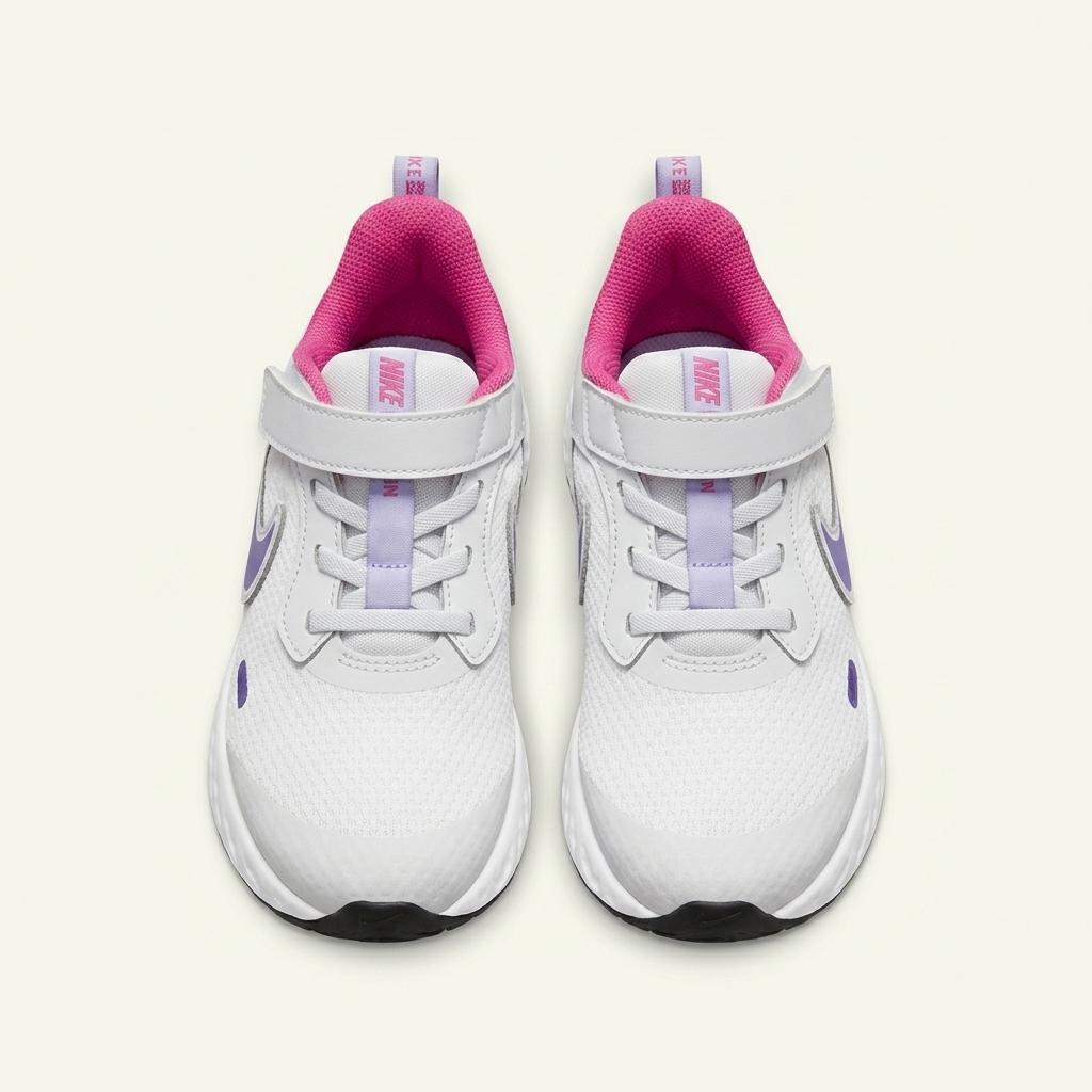 사이즈210,키즈 )) NIKE 나이키 레볼루션 운동화 ! 핑크 & 보라 포인트 ! 1