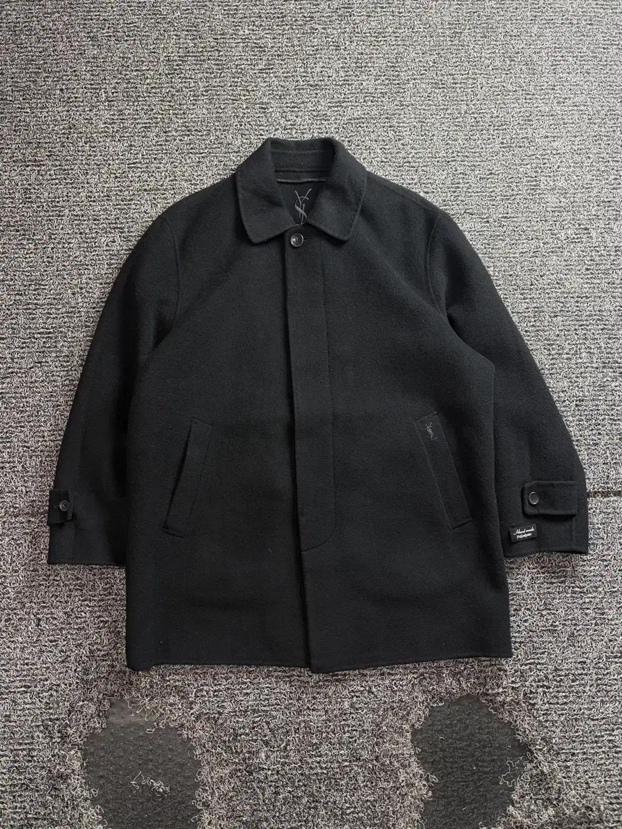90s YSL 입생로랑 울 캐시미어 혼방 하프 코트 4284 3