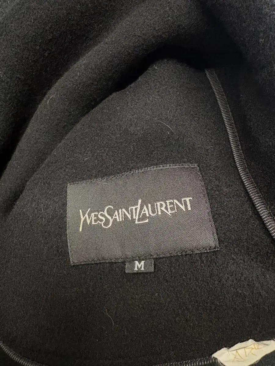 90s YSL 입생로랑 울 캐시미어 혼방 하프 코트 4284 6
