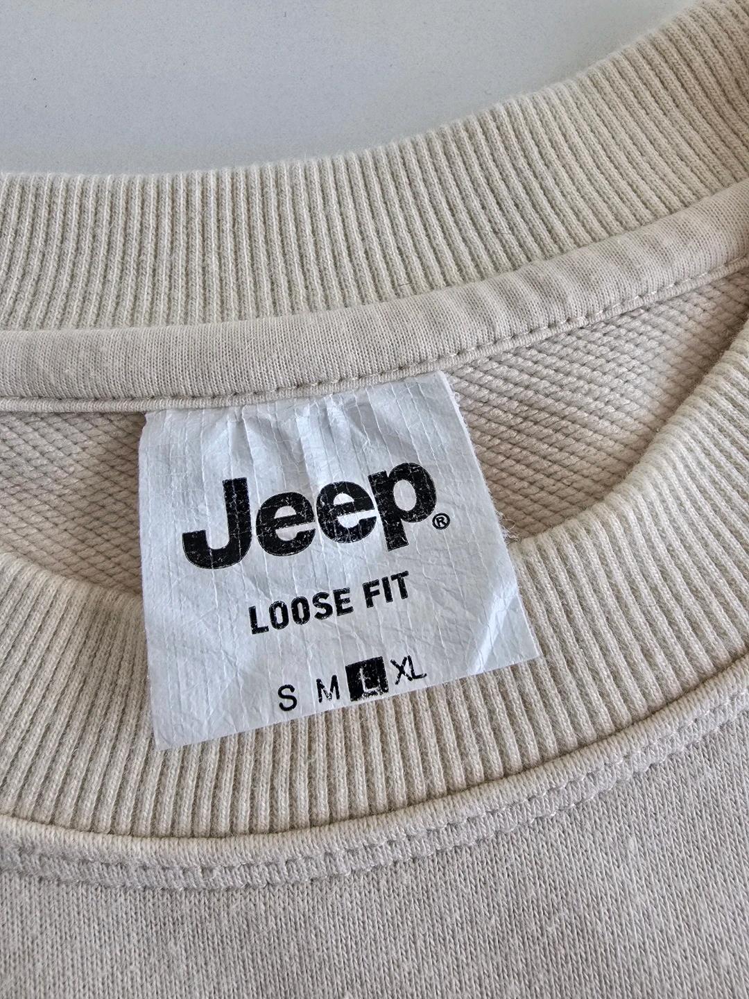 Jeep 루즈핏 맨투맨 아이보리 L 4