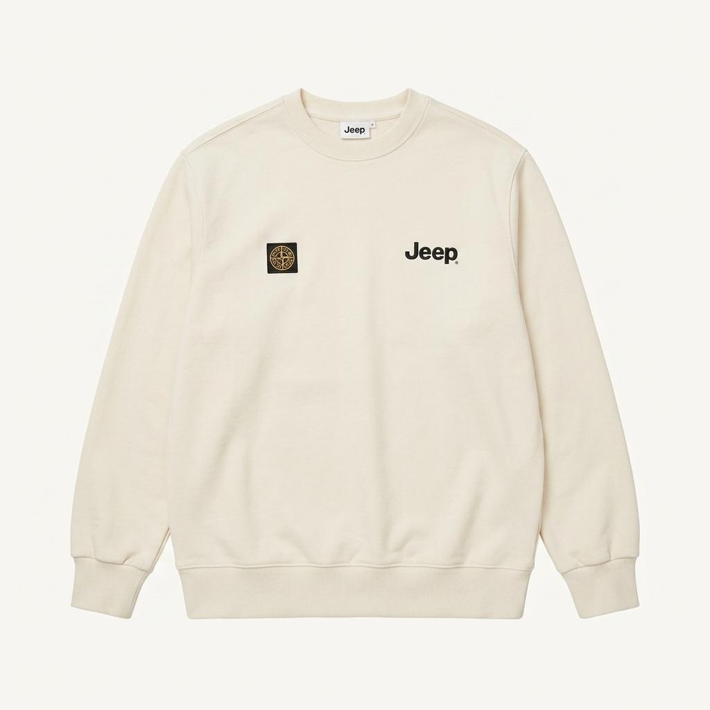Jeep 루즈핏 맨투맨 아이보리 L 1