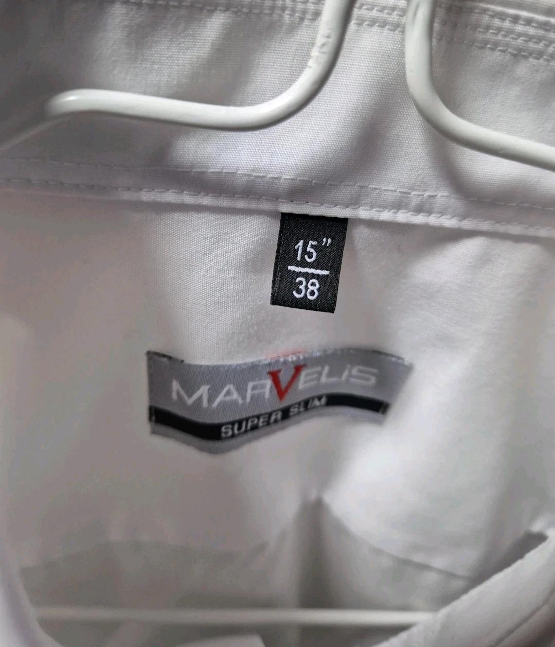 MARVELIS 흰색 셔츠 15/38 SUPER SLIM 2