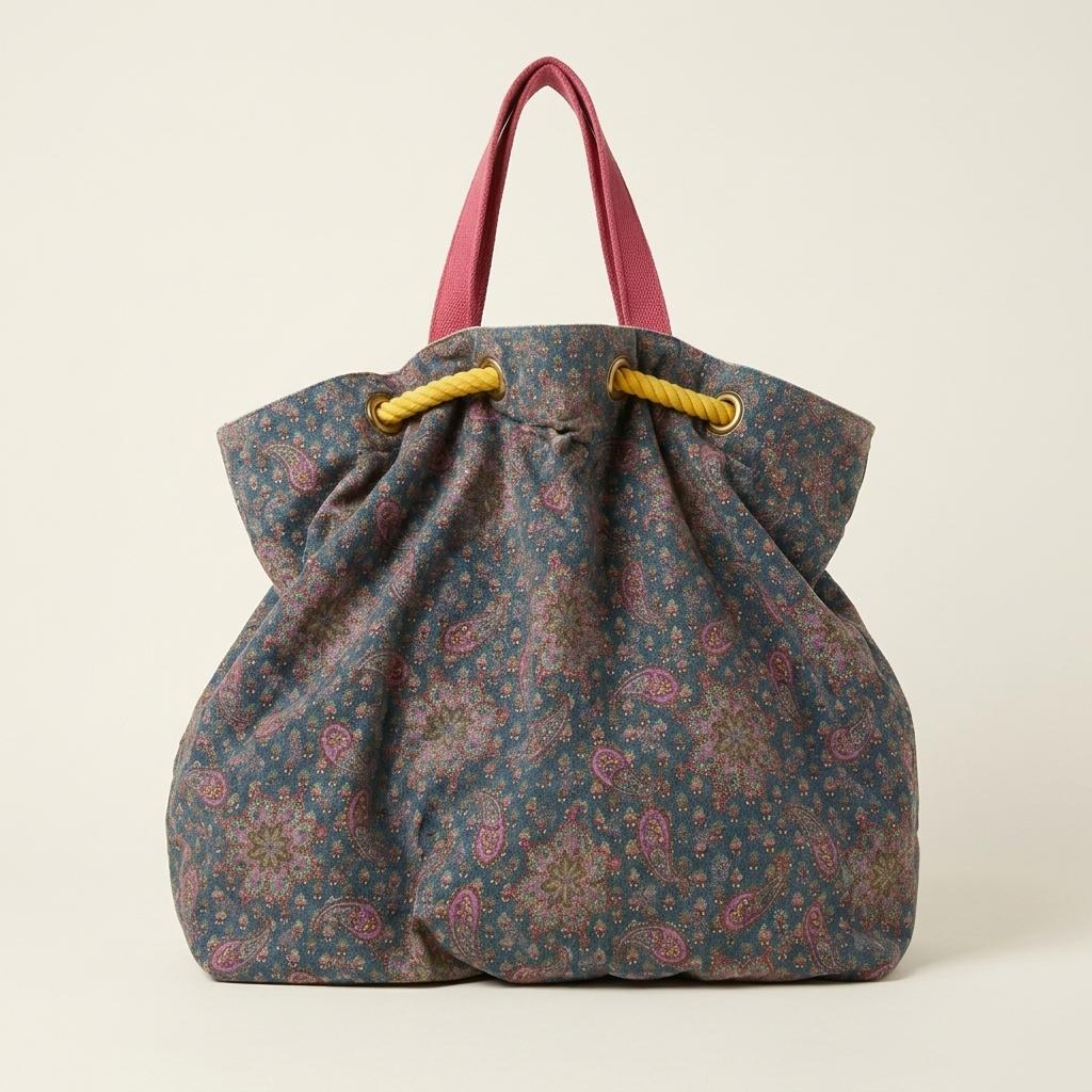 Marc Jacobs 멀티컬러 페이즐리 대형 캔버스 토트백 1