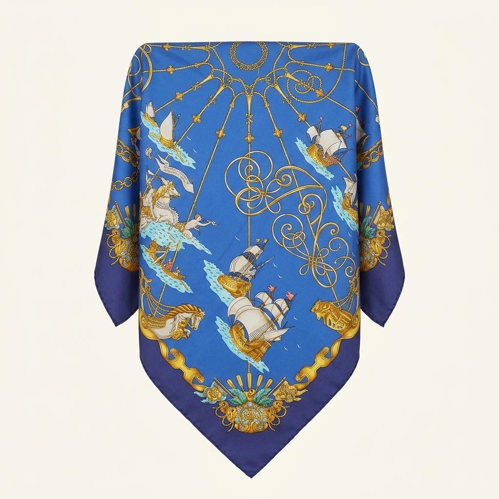 HERMES Carre 90 Scarf 에르메스 실크 100% 스카프 (5398) 1