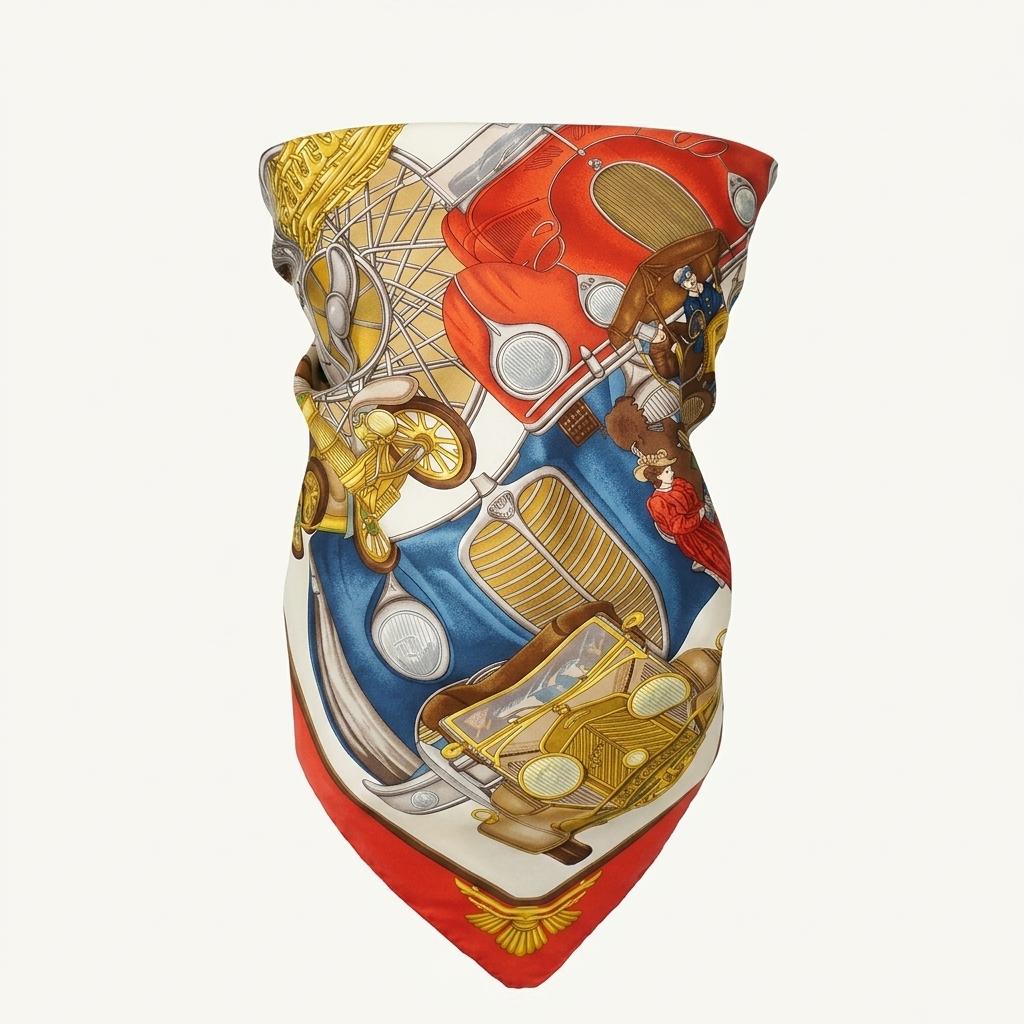 HERMES Automobile Scarf 90 에르메스 실크 100% 스카프 (5399) 1