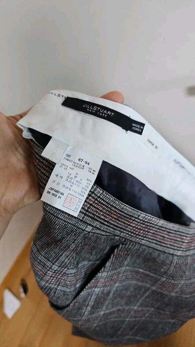 질스튜어트 글렌 체크 테이퍼드 모혼방 슬랙스 7