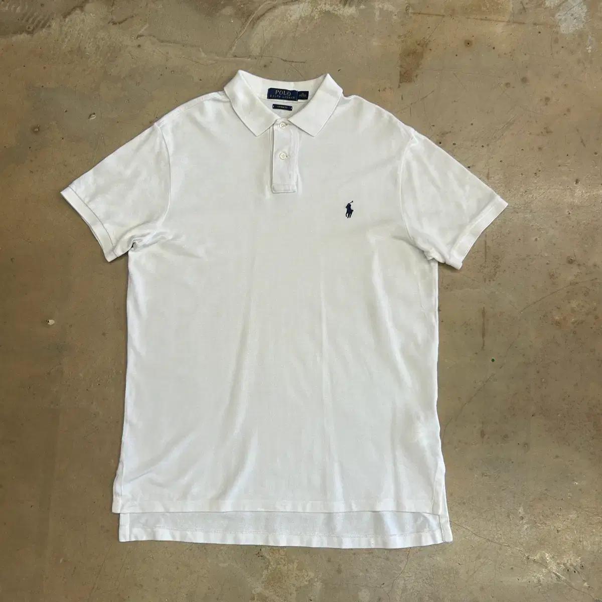 M 폴로랄프로렌 커스텀핏 화이트 카라 반팔티 3