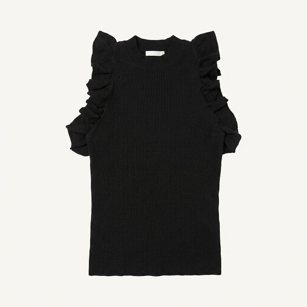 니트 민소매 프릴니트 H&M 1