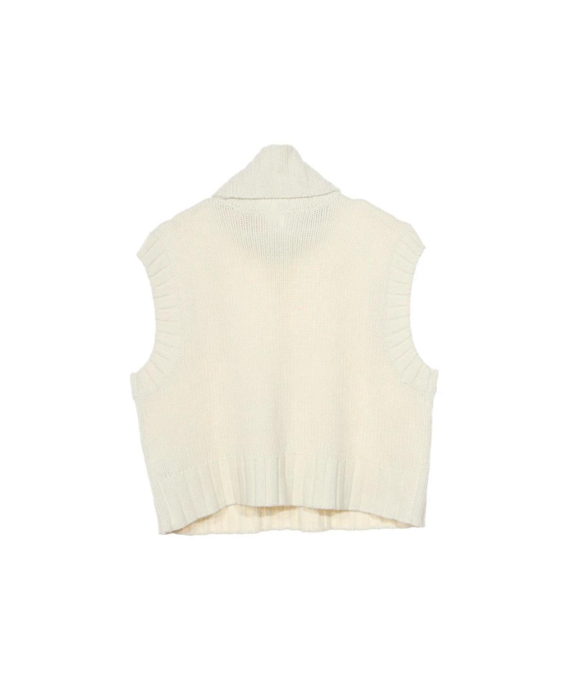 H&M 케이블 터틀넥 니트 베스트 아이보리 3