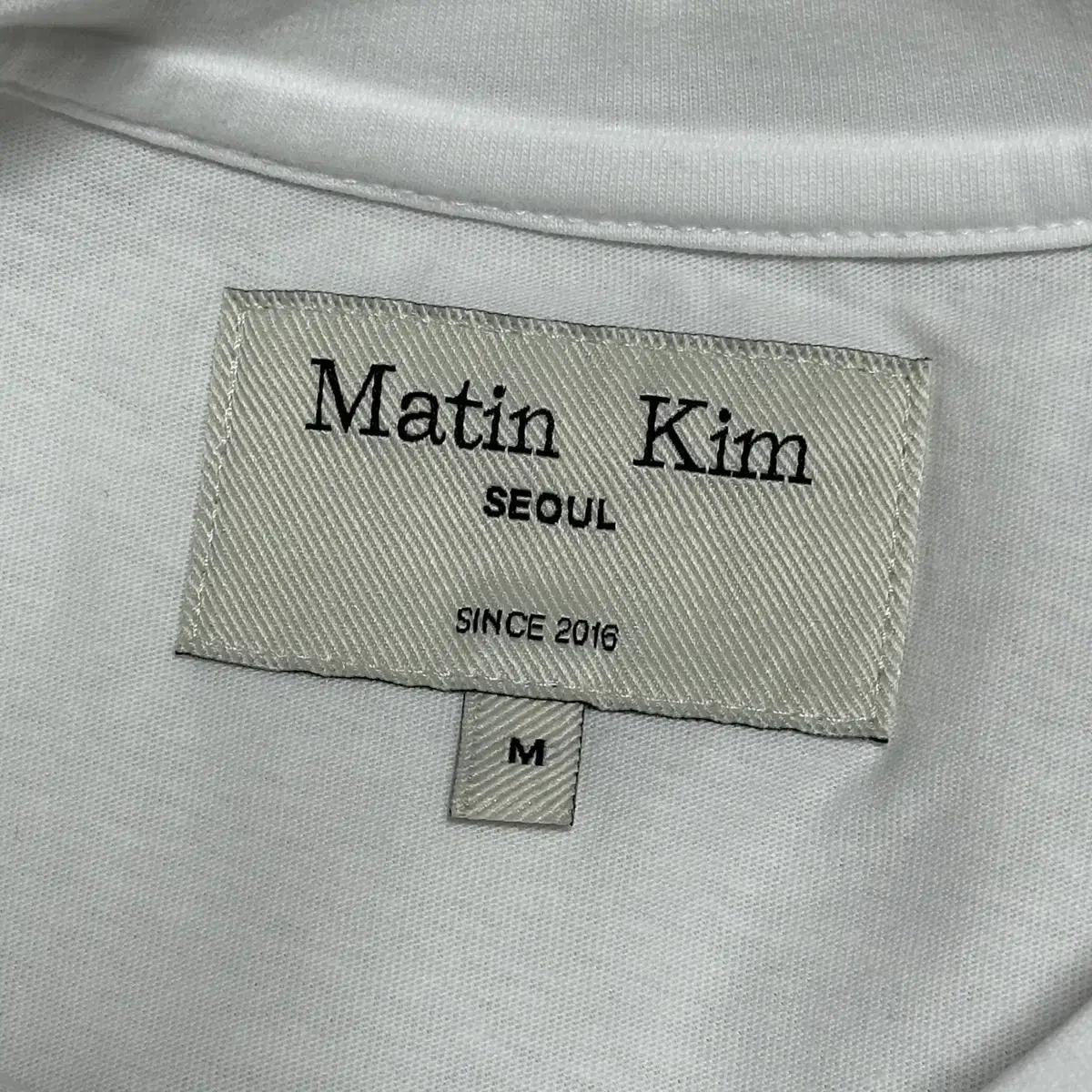 M 새상품 마뗑킴 여성용 화이트 반팔티 5