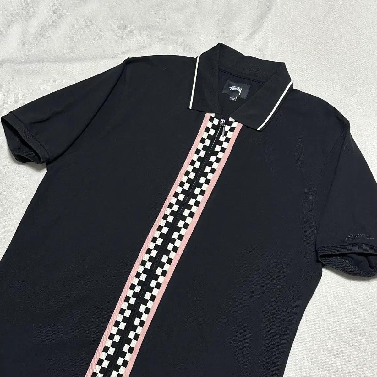 L 스투시 블랙 18ss 쥴리안 폴로 니트 반팔 집업 2
