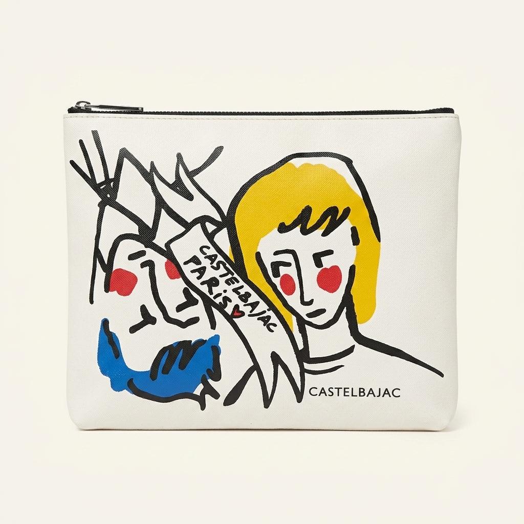 가000547 까스텔바작 그래픽 아트 파우치 클러치백 1