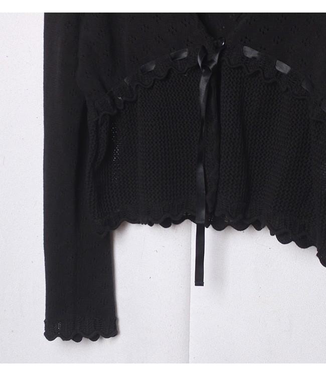 KUMIKYOKU Eyelet Cardigan 6