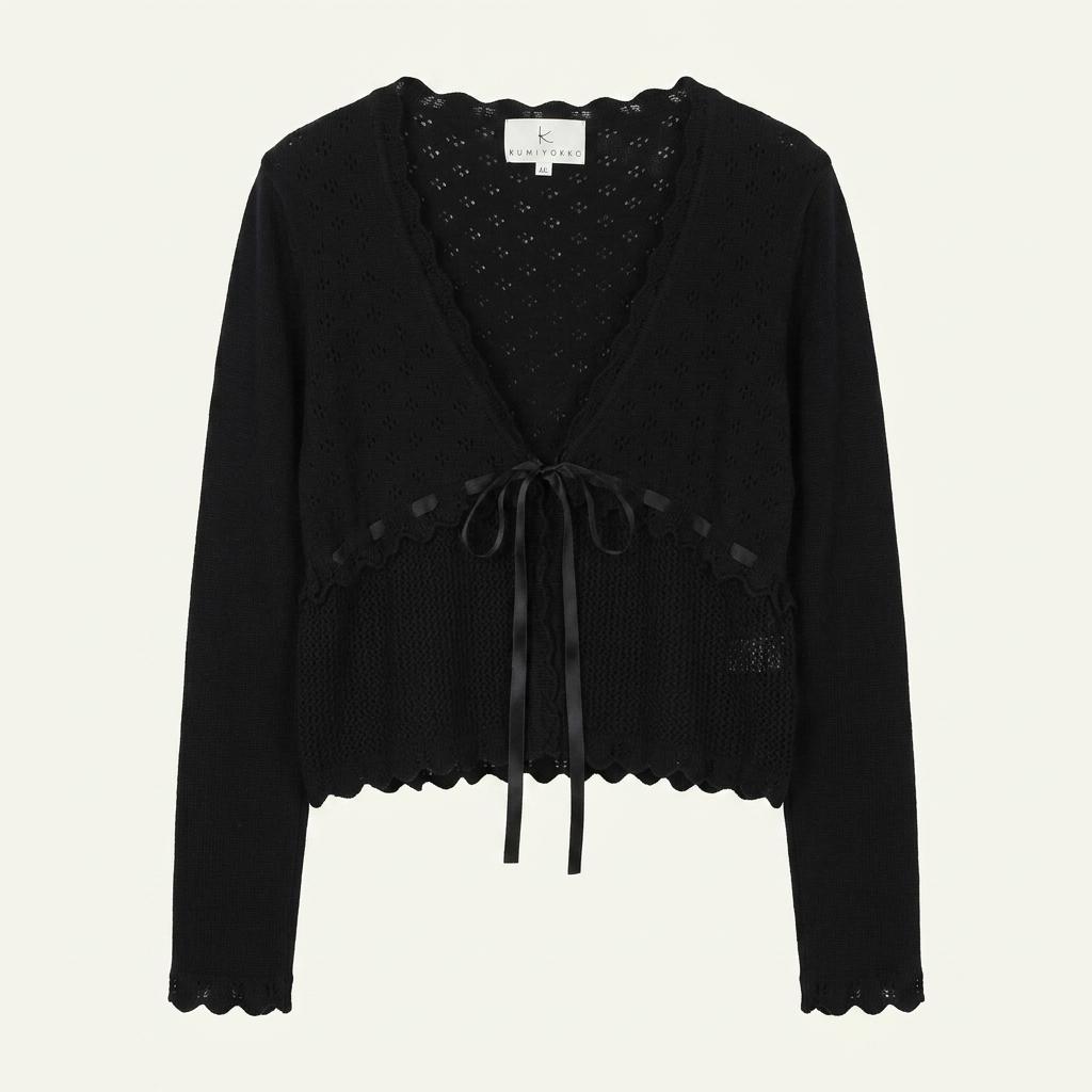 KUMIKYOKU Eyelet Cardigan 1