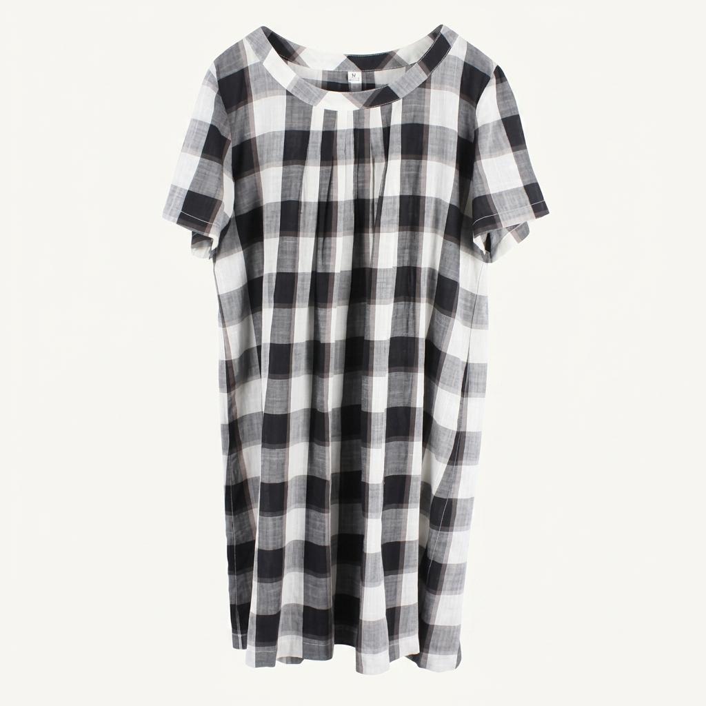muji(natural check/cotton 100%) 1