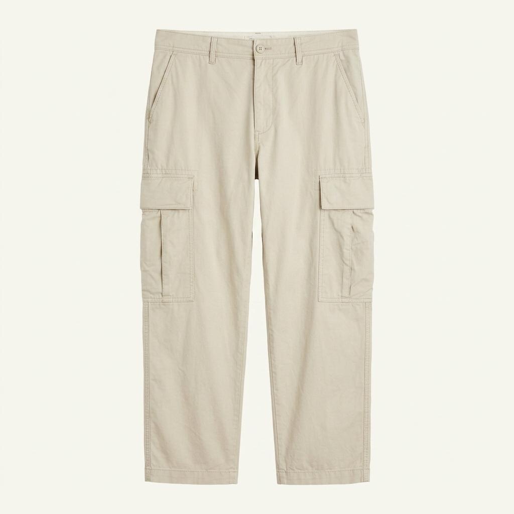 Back Number Linen Blend Work Wear Pants 1