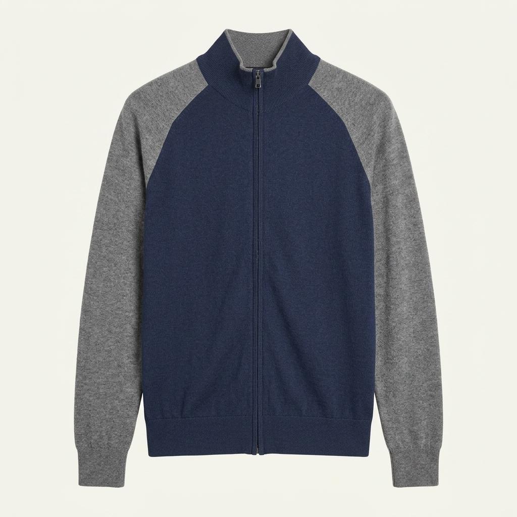Calvin Klein Cotton Cashmere Zip Up Knit 1