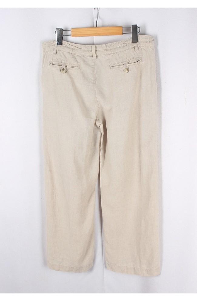 MUJI Linen 100% Pants 8