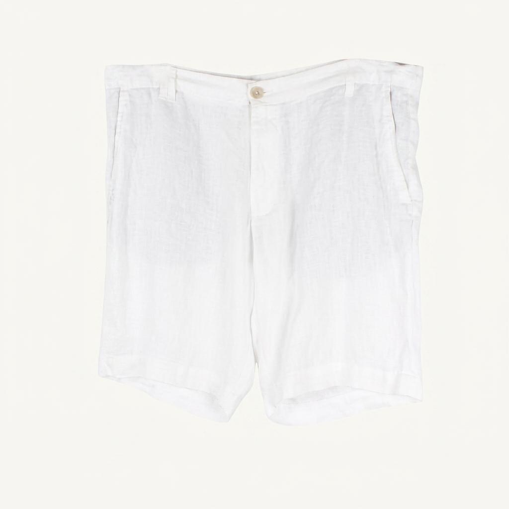 ZARA Linen White Shorts 1