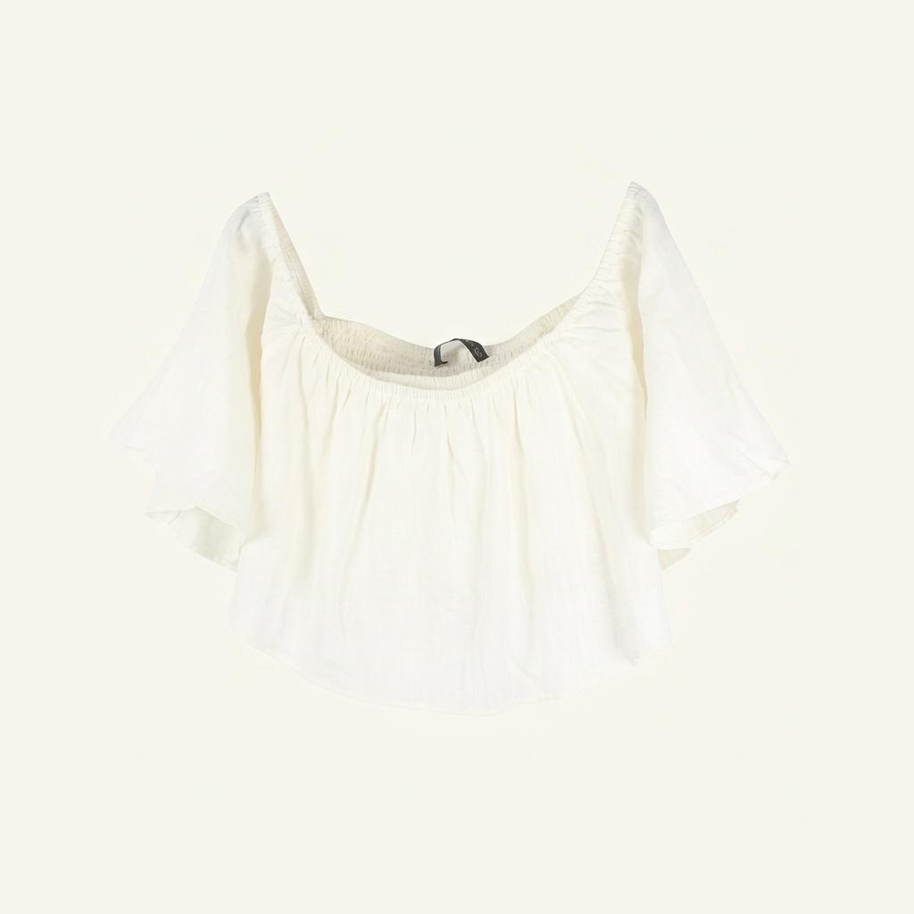 ZARA Natural Mood Crop Blouse 1