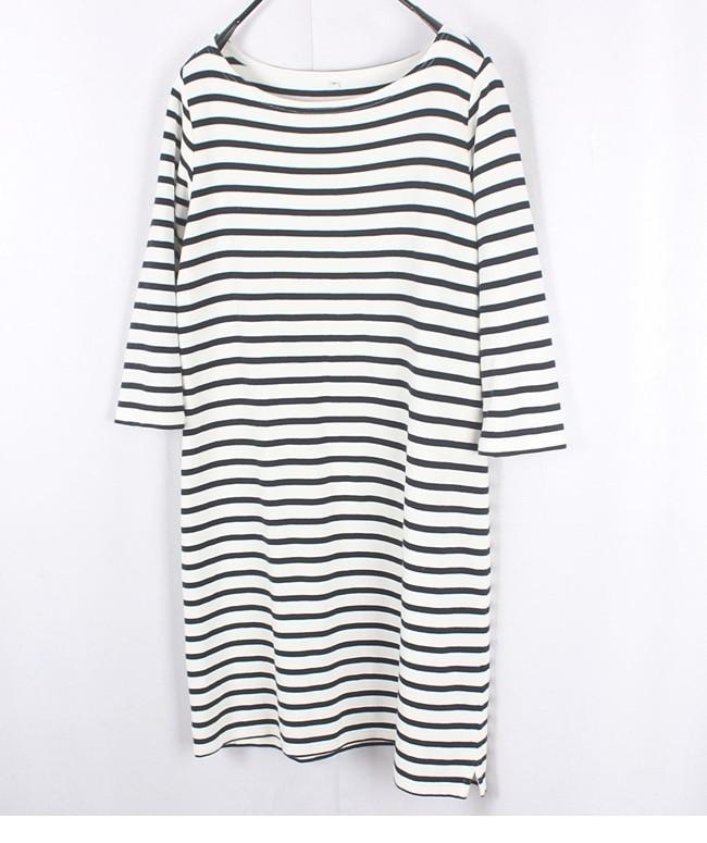 MUJI Stripe Boat Neck Ops 3