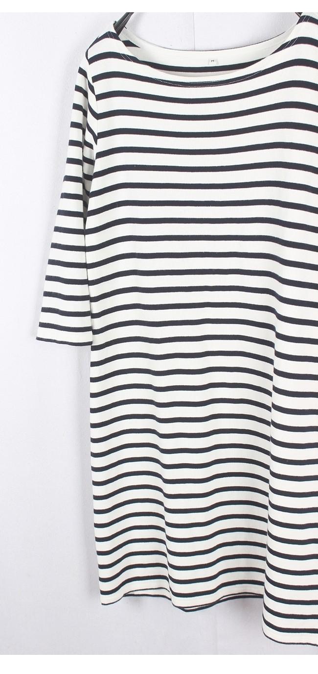 MUJI Stripe Boat Neck Ops 6