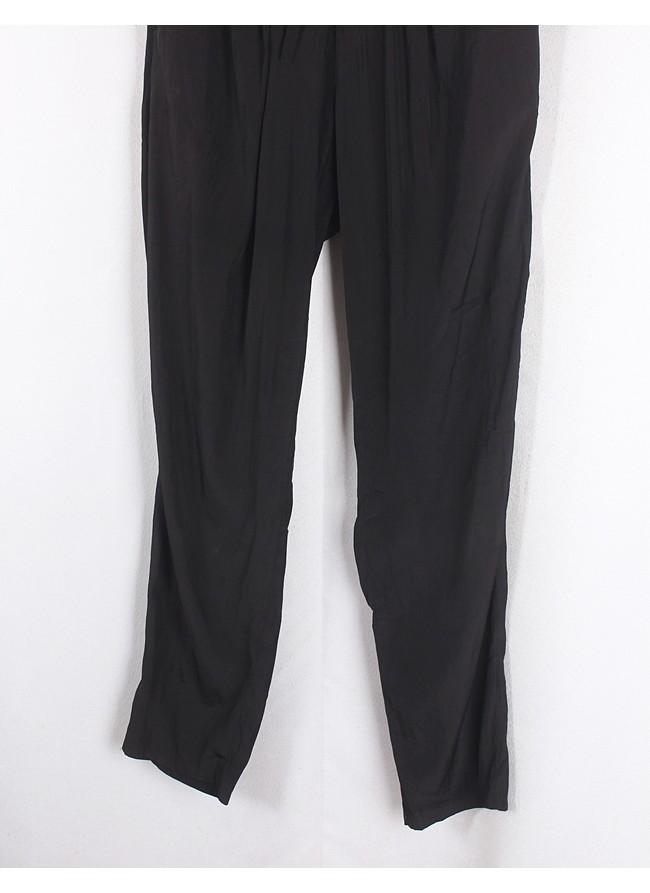 Back Number Black Poly Banding Pants 5