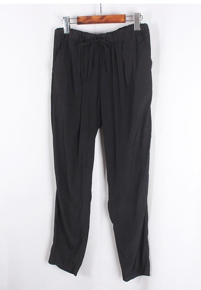 Back Number Black Poly Banding Pants 9