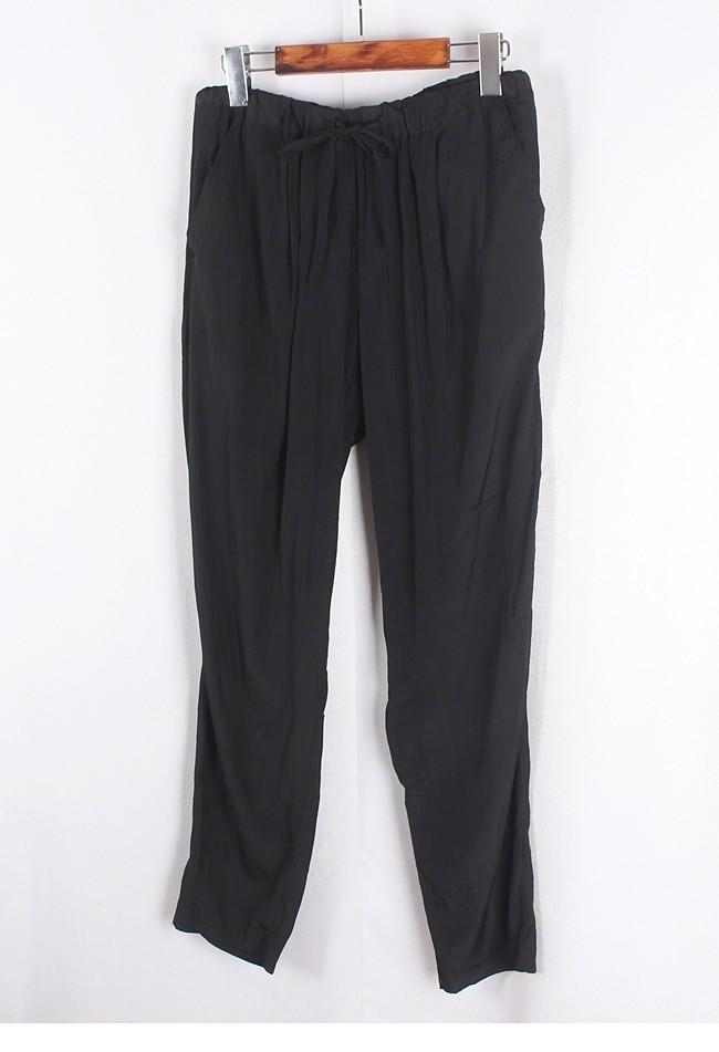Back Number Black Poly Banding Pants 3