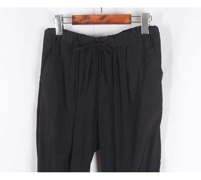 Back Number Black Poly Banding Pants 4