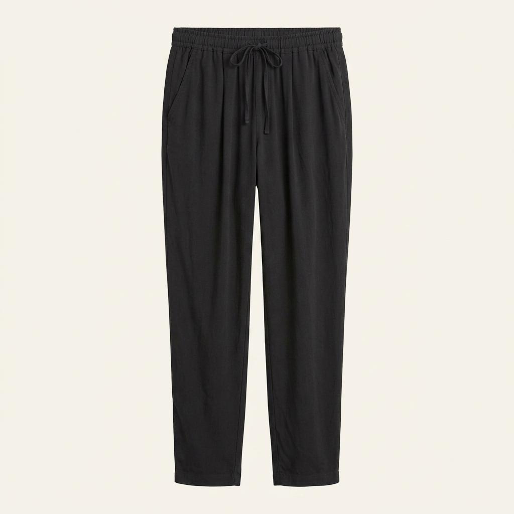 Back Number Black Poly Banding Pants 1