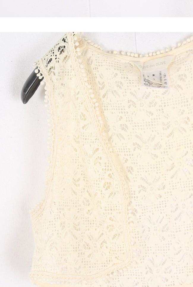 OLIVE des OLIVE All Lace Vest 6