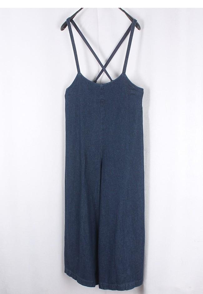 BACK NUMBER Denim Suspender Wide Fit Pants 10