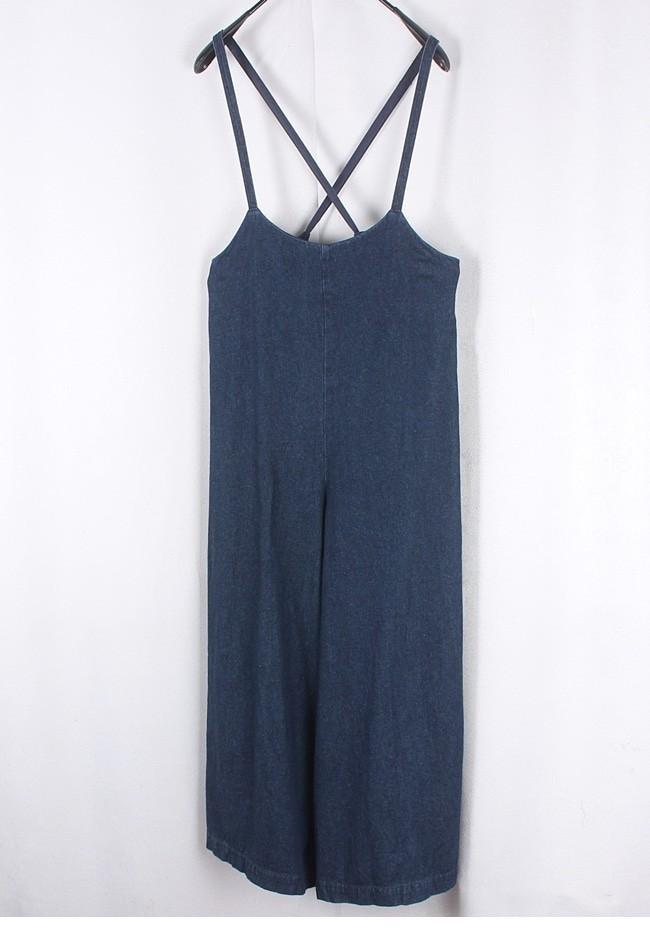 BACK NUMBER Denim Suspender Wide Fit Pants 3