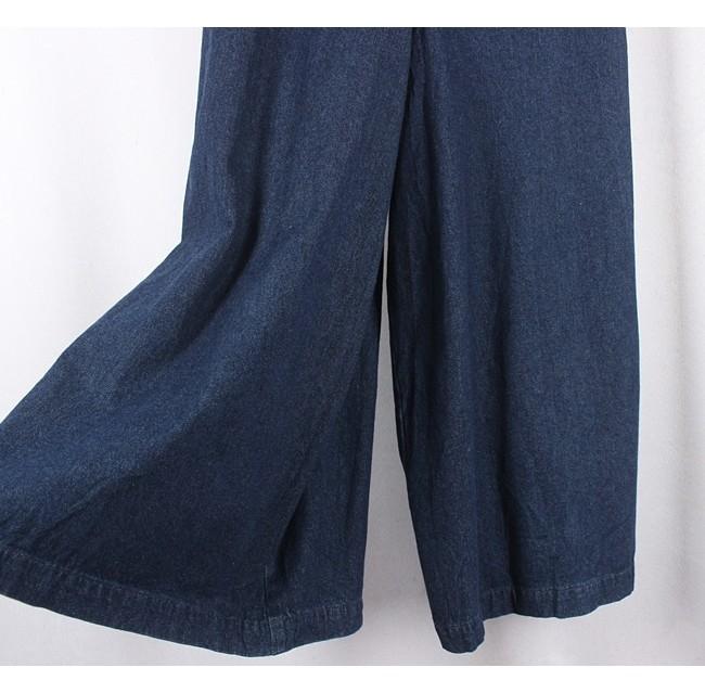 BACK NUMBER Denim Suspender Wide Fit Pants 6