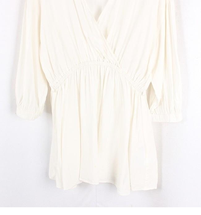 Global Work FRENCH LINEN White Blouse 5