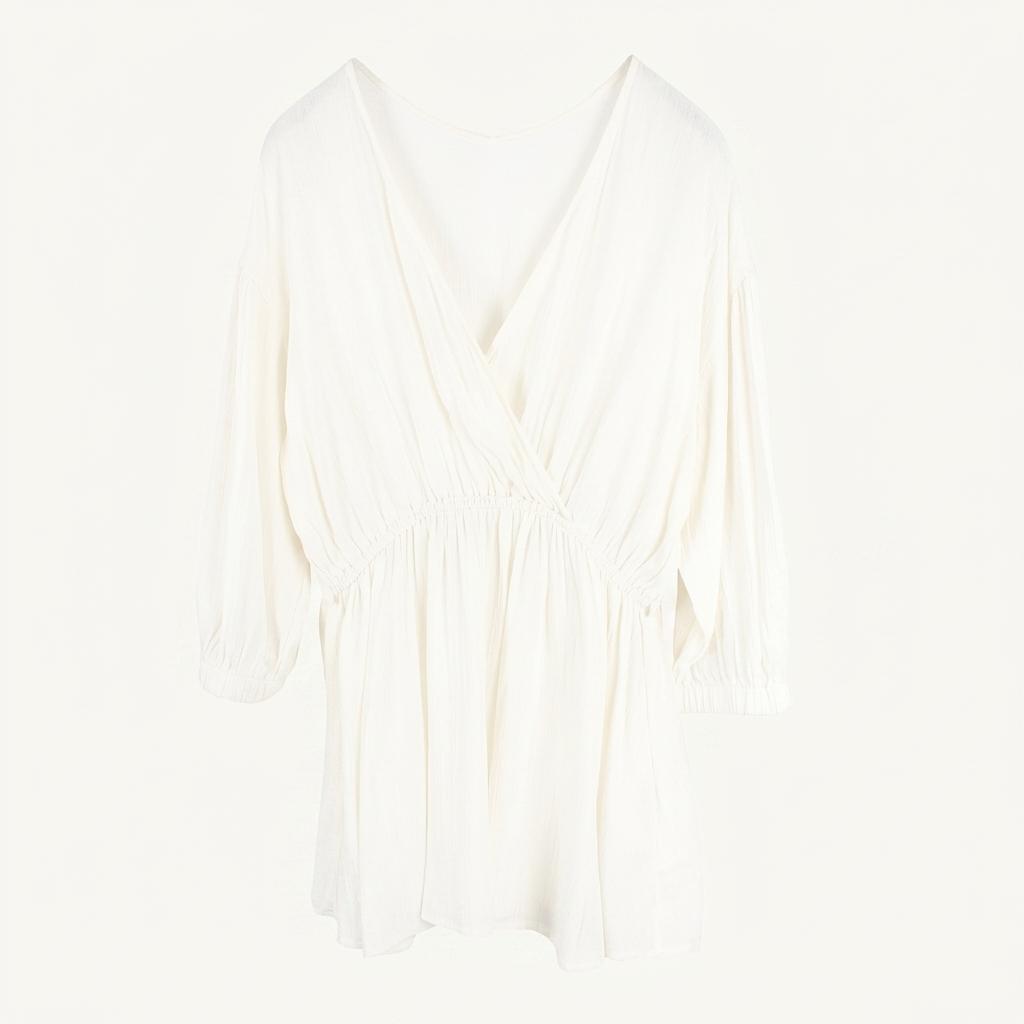 Global Work FRENCH LINEN White Blouse 1