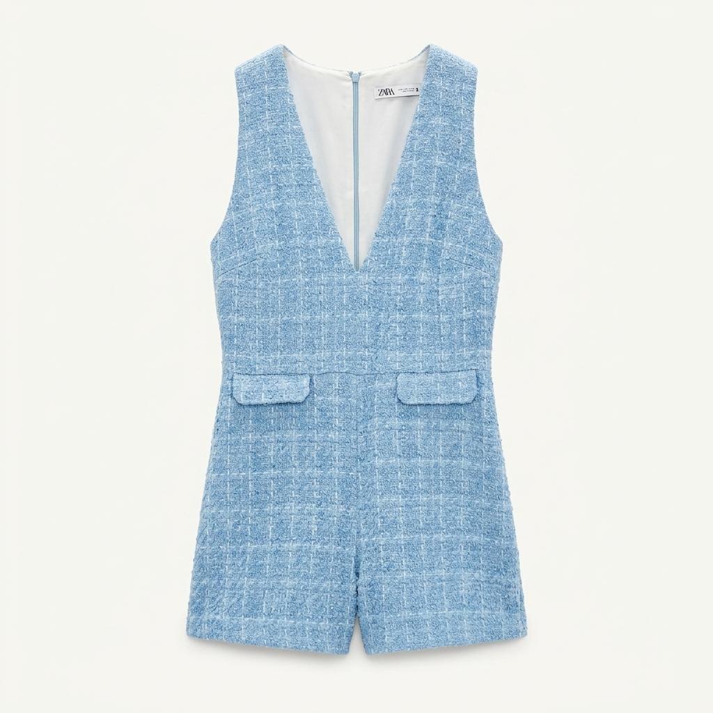 ZARA Tweed Jumpsuit 1