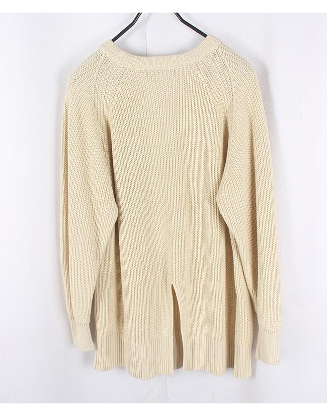 AMERICAN HOLIC Slit Detail Cotton Knit 9