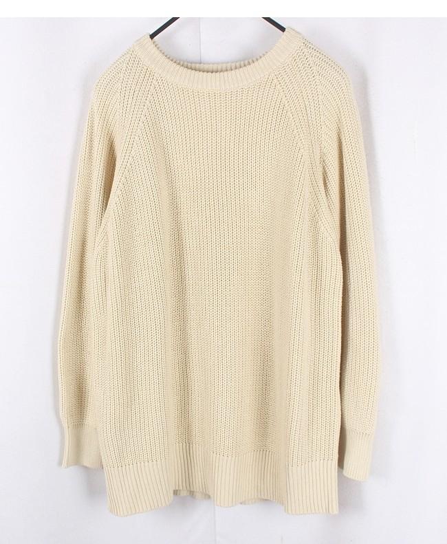 AMERICAN HOLIC Slit Detail Cotton Knit 11