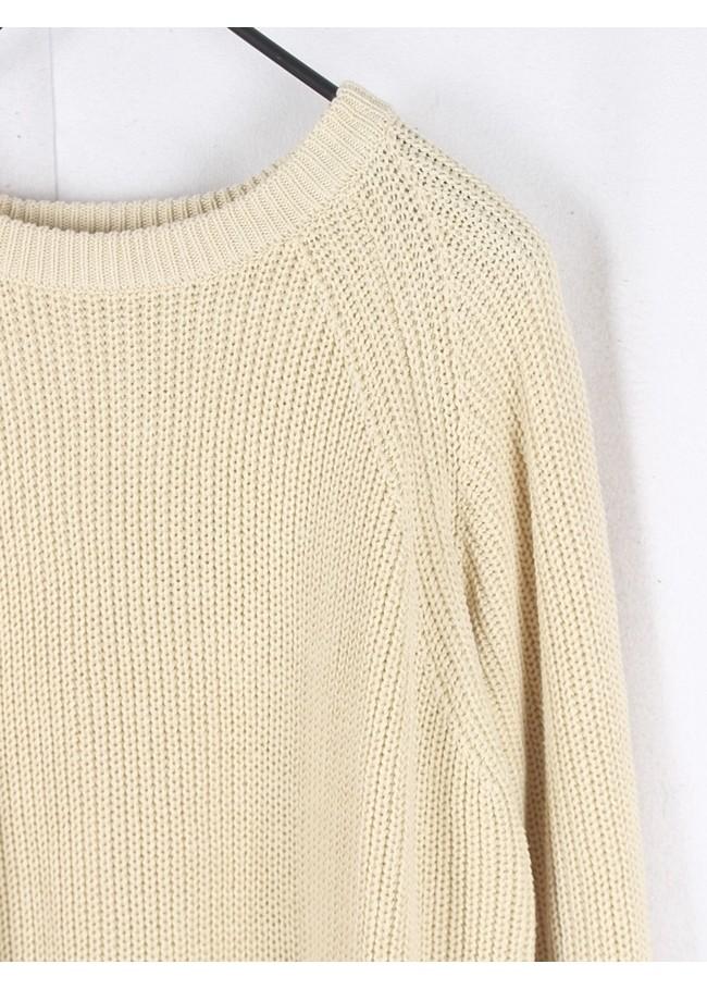 AMERICAN HOLIC Slit Detail Cotton Knit 6