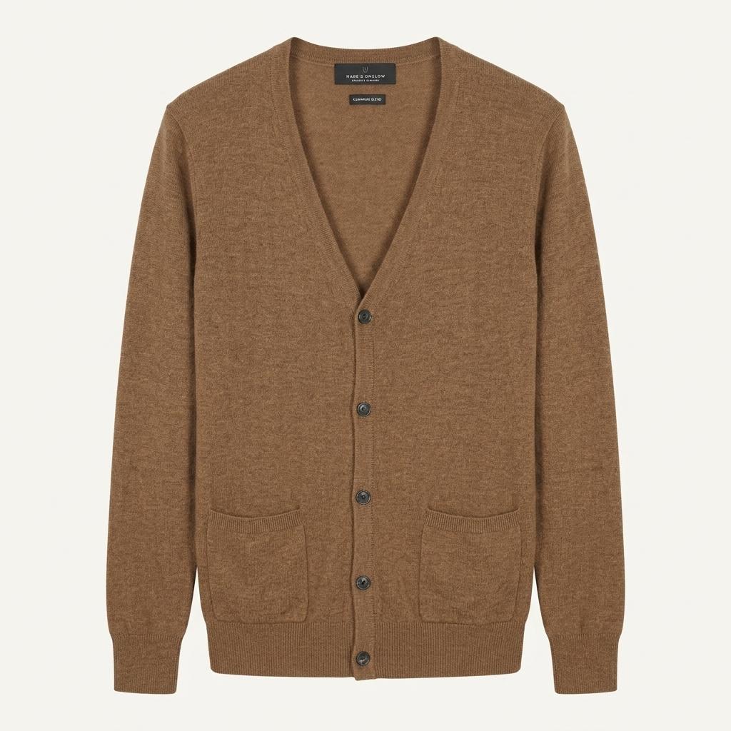 NANO UNIVERSE Cashmere Blend Basic Cardigan 1