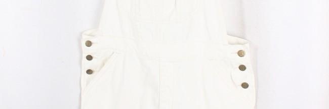 LEE White Denim Overall Skirt 5