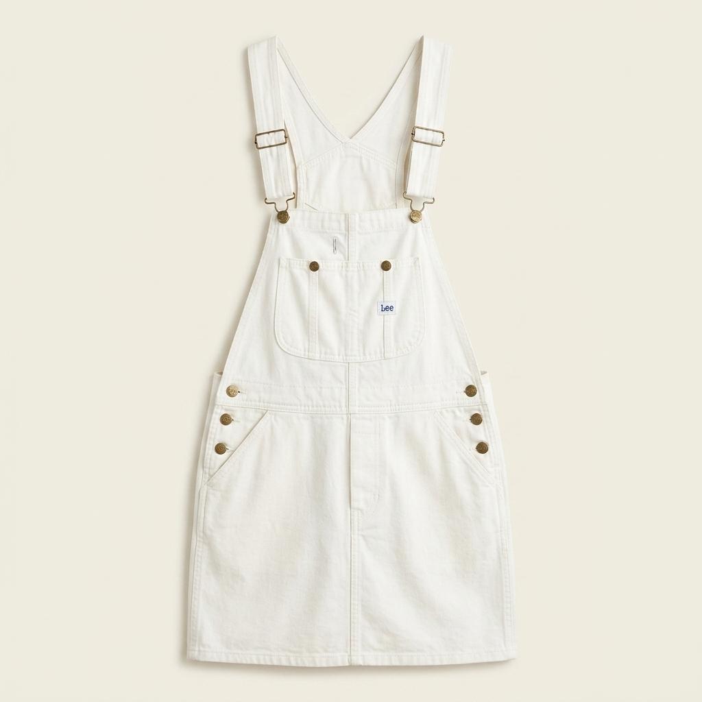 LEE White Denim Overall Skirt 1