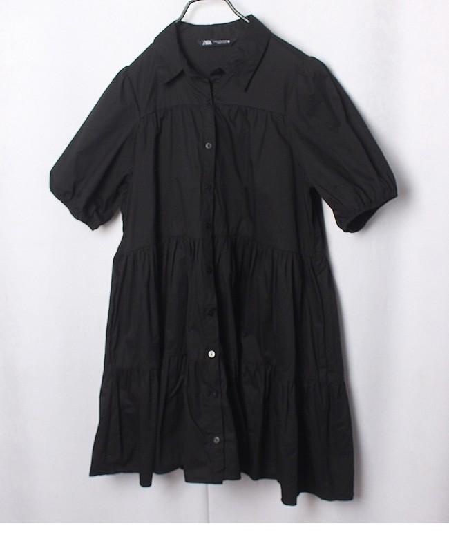 ZARA Cotton Black Frill Blouse 3