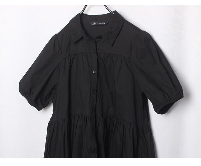 ZARA Cotton Black Frill Blouse 4