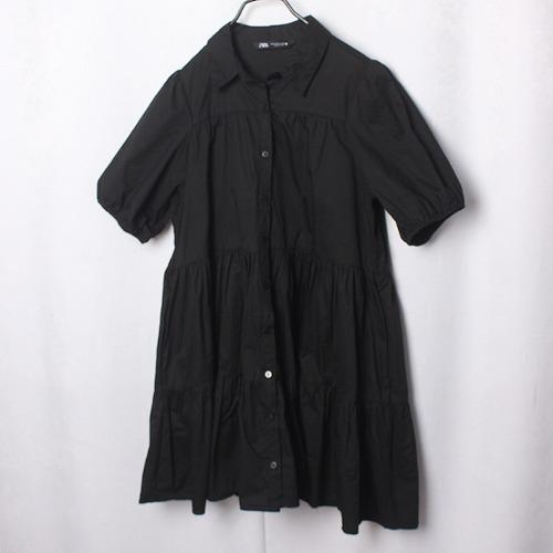 ZARA Cotton Black Frill Blouse 2